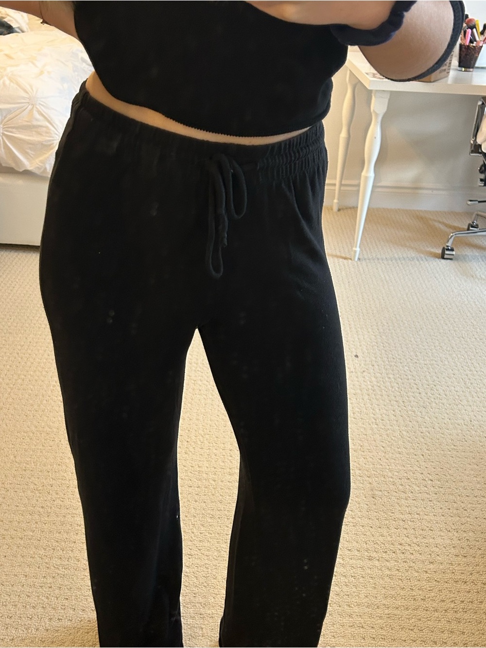 Wilfred Black Elastic Waist Lounge Pants